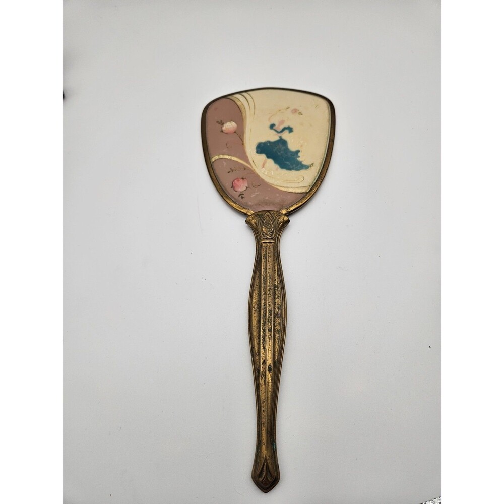 Vintage Vanity Hair Brush and Hand Mirror~ 2 Piece Set Victorian